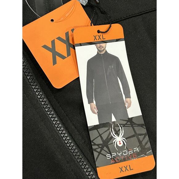 SPYDER Active Black Full Zip Breathable Jacket Moisture Wicking Size XX-Large - Picture 4 of 4